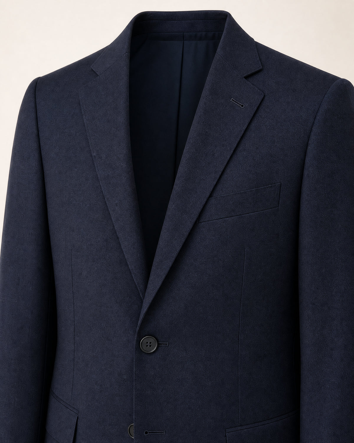 Costume deux pièces bleu nuit - détail