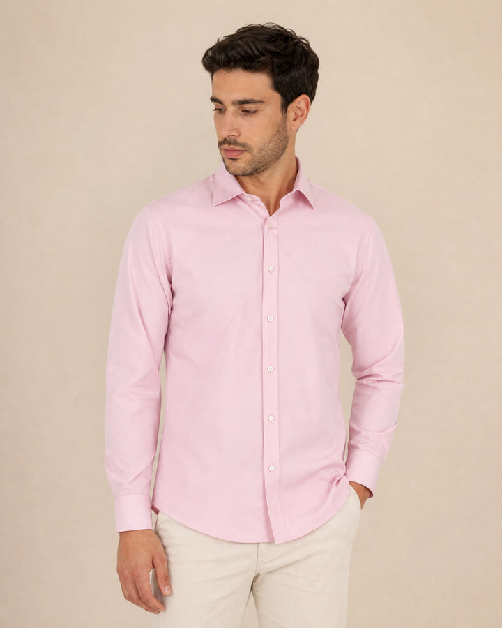 Chemise unie Rose