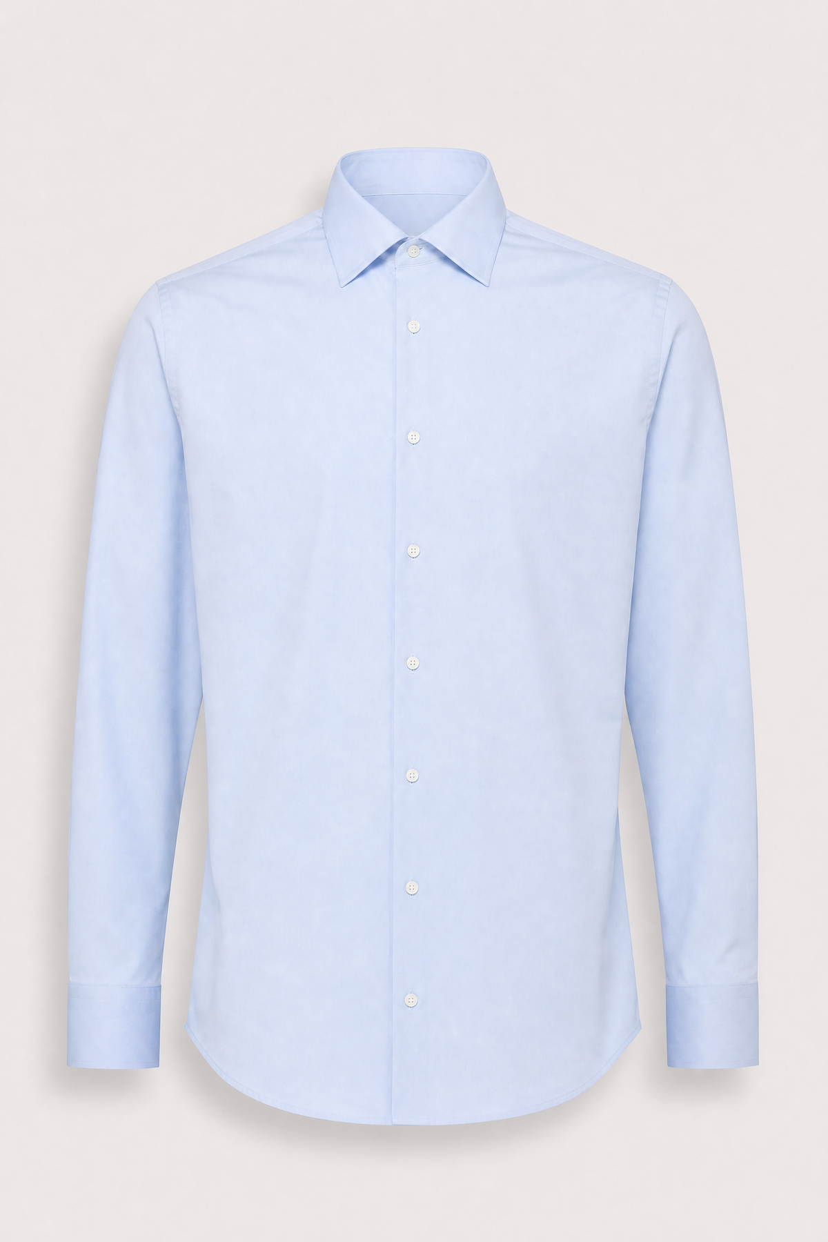 Chemise unie bleu clair - silhouette