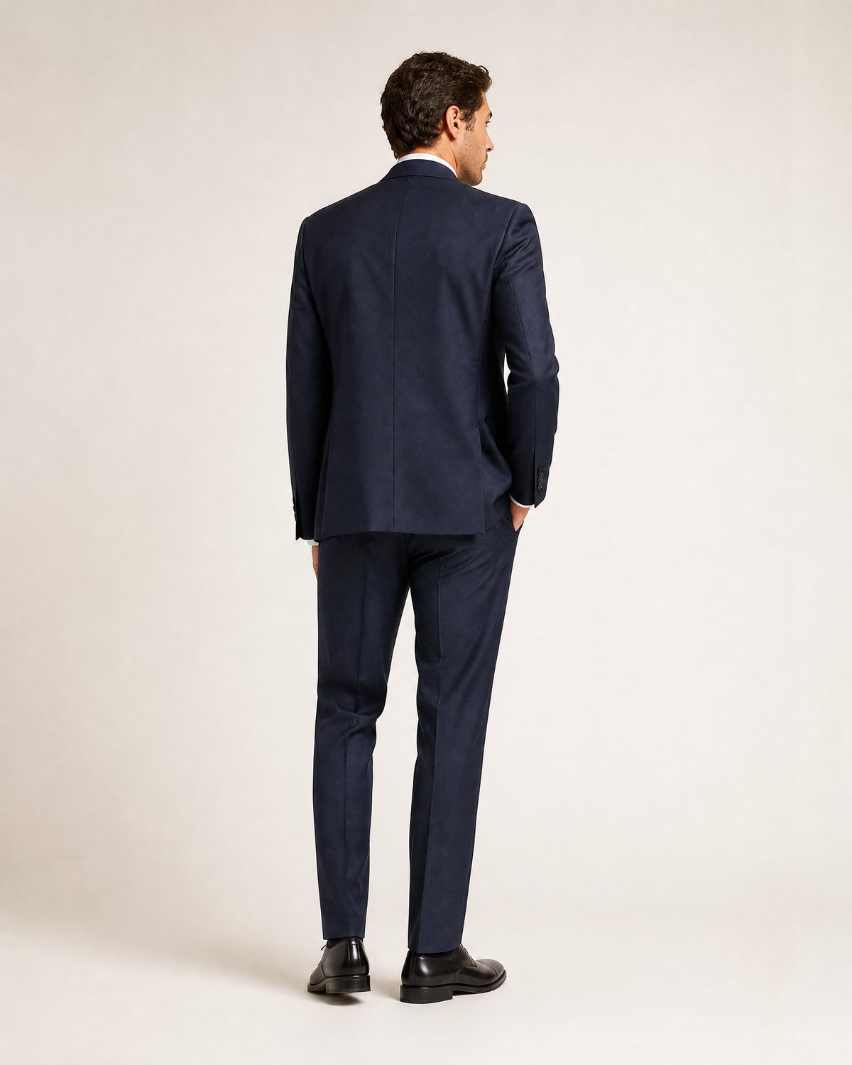 Costume deux pièces bleu nuit - dos
