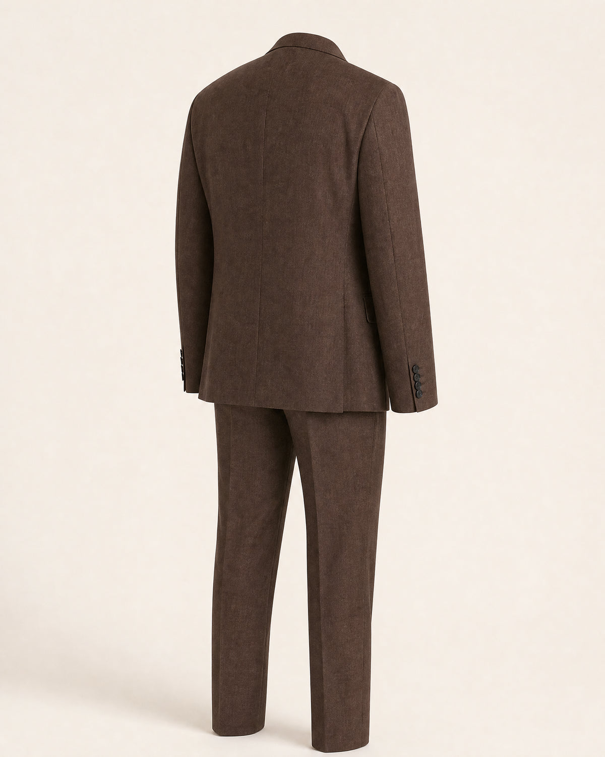 Costume deux pièces marron - dos