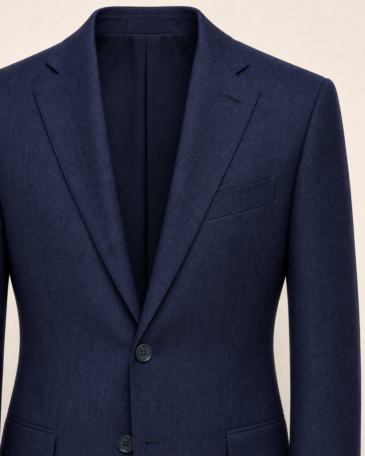 Costume deux pièces bleu marine - détail