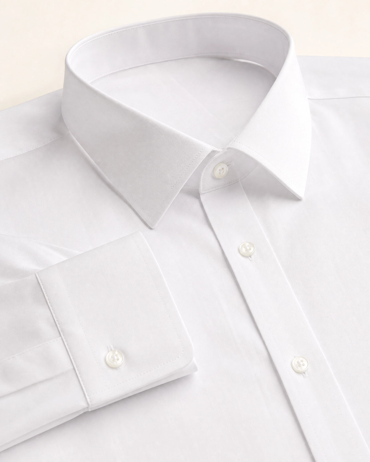 Chemise unie blanc - détail