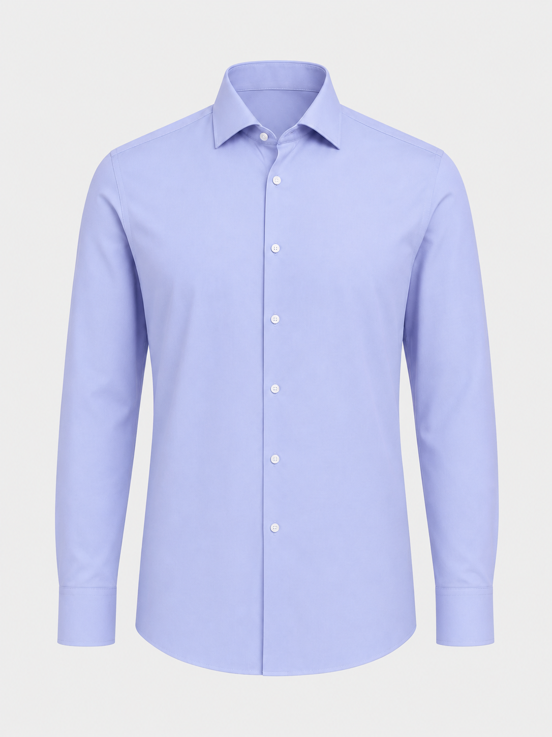 Chemise unie bleu lavande - silhouette