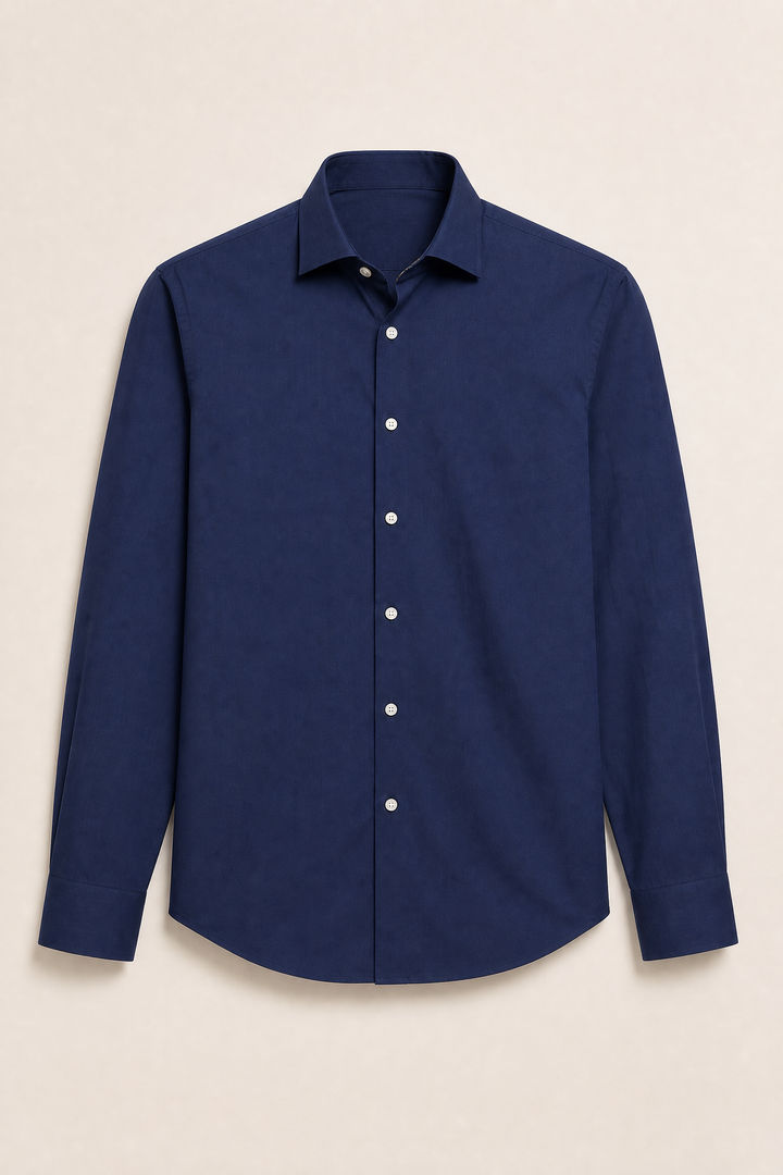 Chemise unie Bleu marine