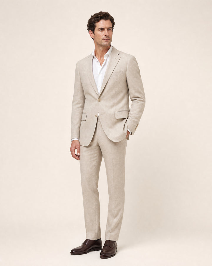 Costume deux pièces Beige fil à fil