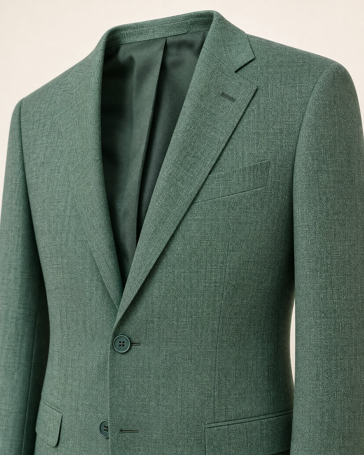 Costume deux pièces vert - détail