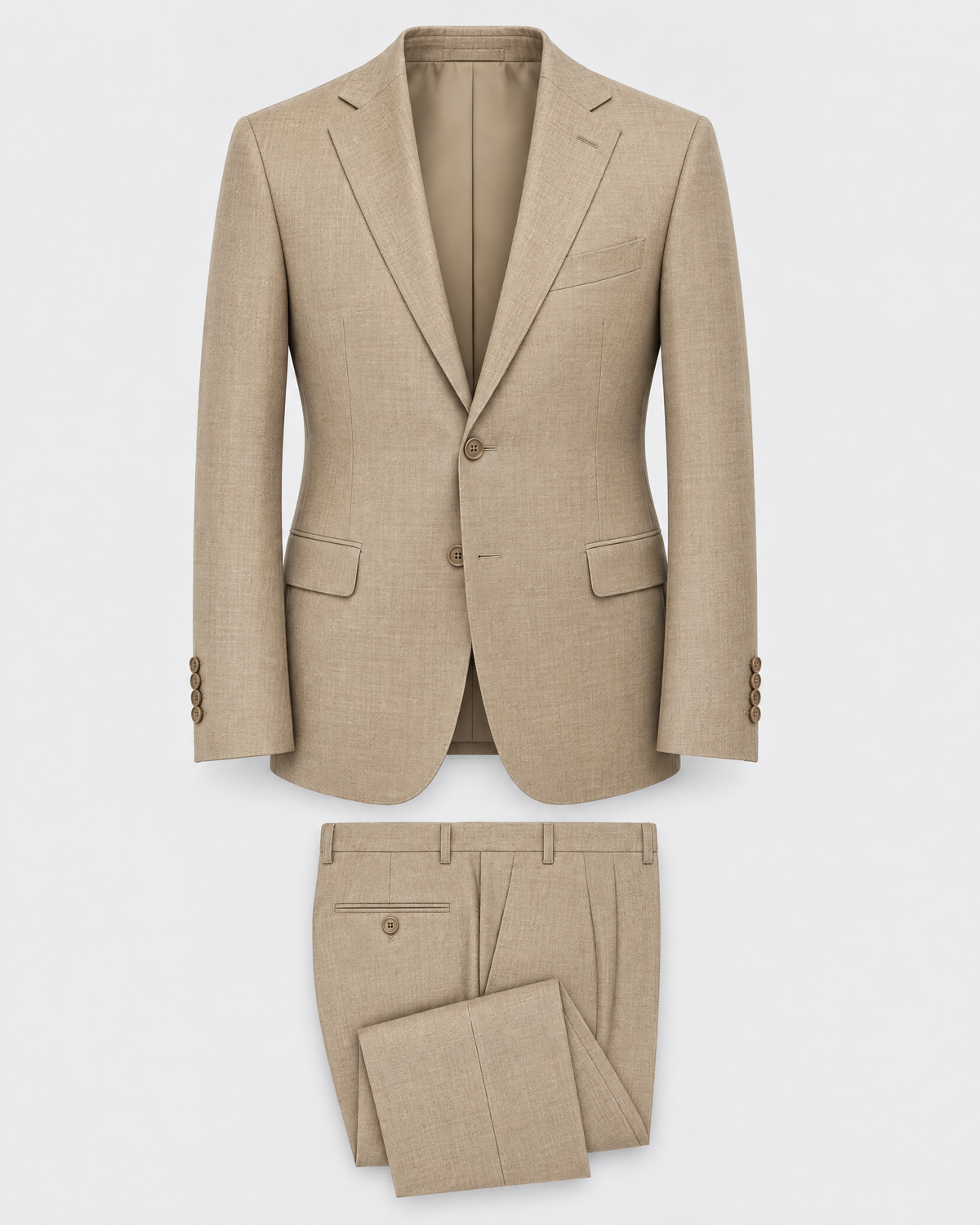 Costume deux pièces beige fil à fil GIANNI ANGELO
